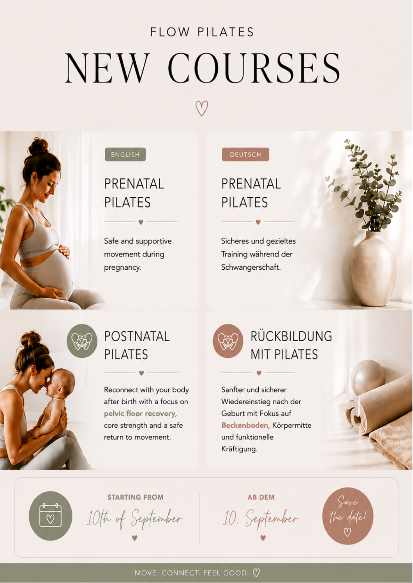 Prenatal and Postnatal Courses flyer