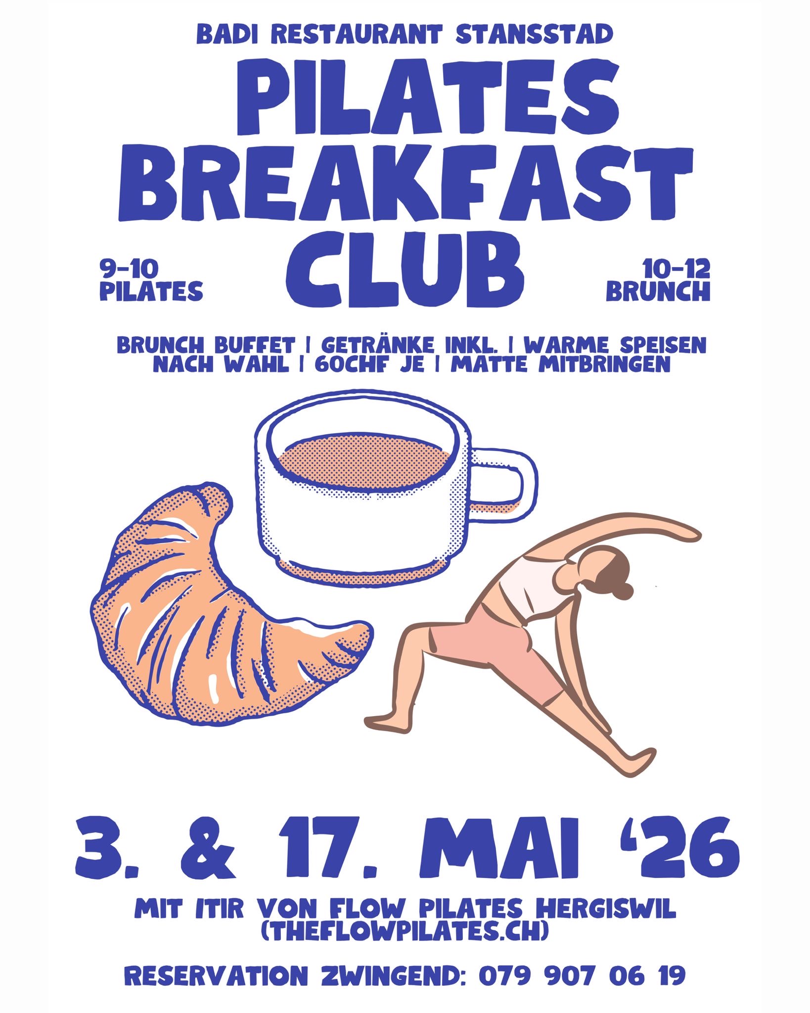 Pilates Breakfast Club flyer
